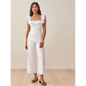 Reformation Juniper Linen Jumpsuit Size 10